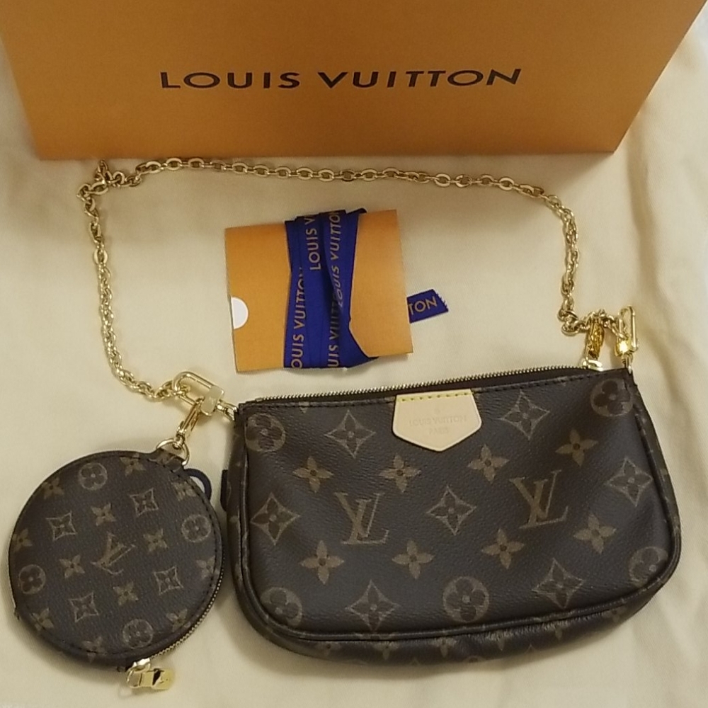 Louis vuitton multi pochette round coin and bag